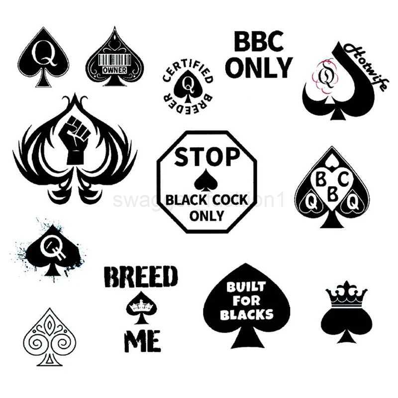 Poker Spades Waterproof Temporary Tattoos Women Fake Tattoo Body Stickers Tatoo Men Festival Tattoo Tatuajes Faux TatouageB240711