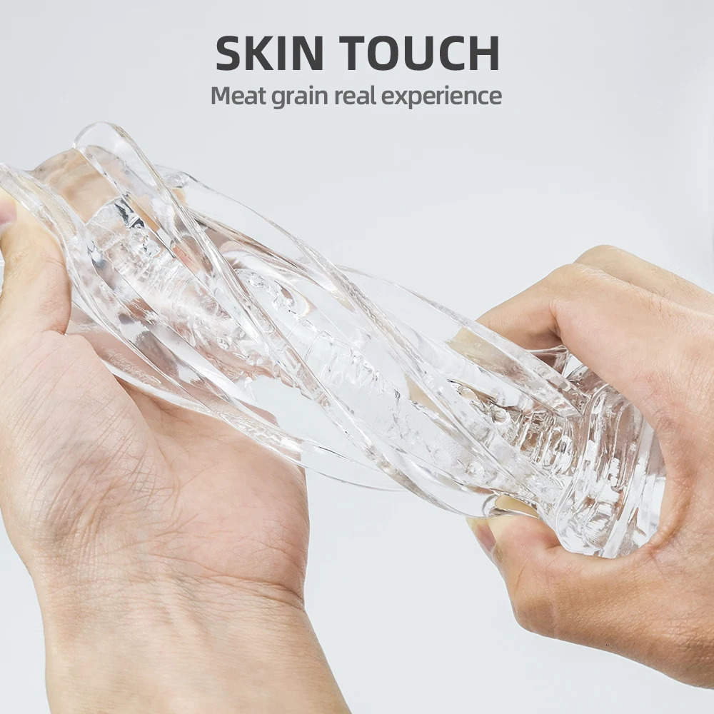 Male Masturbator Cup Transparent Silicone Soft Pussy Sex Toys Vibration Blowjob Sucking Machine Vagina Adult Goods for Men 240711