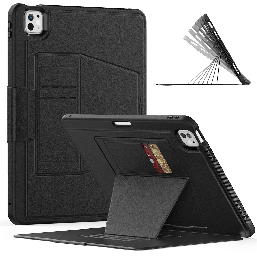 Magnetic Smart Tablet Case For IPad Pro 13 inch M4 Air 13" M2 Shockproof Folio Leather Case with Auto Sleep/Wake Smart Cover Multi-Angle Stand Pe