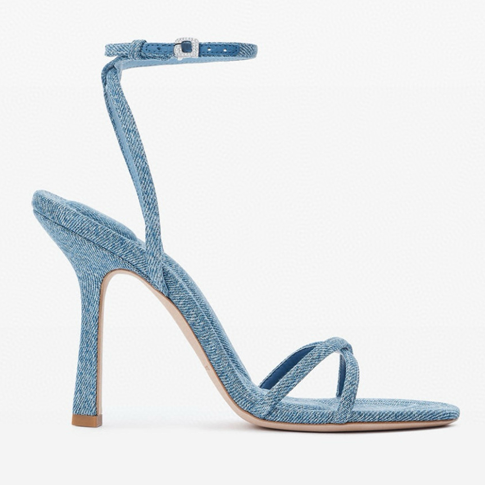 Top quality Simple stylish stiletto heels sandals rhinestoneankle Buckle strap High heel Dress shoes10.5cm Luxury designer heels Office shoesWith box