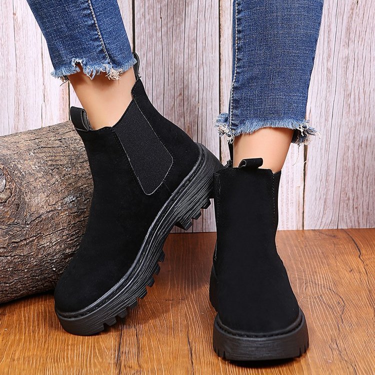 Fashion New European American 2024 Thick Bottom Comfortable and Durable Explosive Short Tube Martin Boots for Women Lhshoe