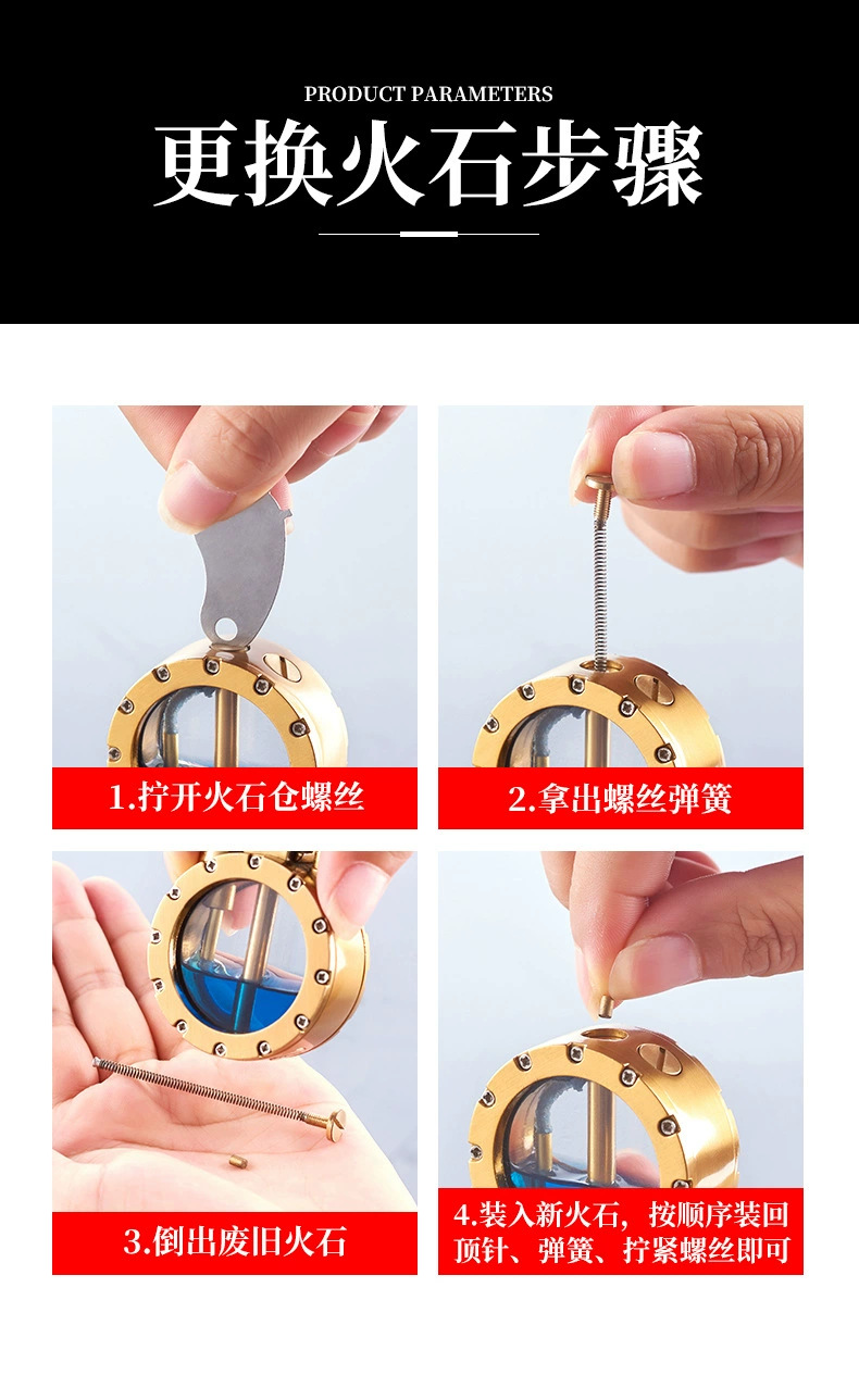 New Arrival Individual Creative Lighters Visual Transparent Torch Large Capacity Oil Bin Labor Saving Rocker Arm Ignition Metal Kerosene Lighter W2602