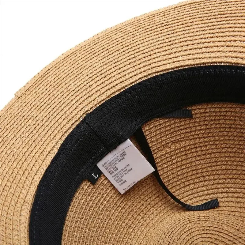 XL Big Head 63CM Summer Beach Woven Sun Hats Men Women Plus Size Jazz UV UPF 50 Protection Travel Panaman Straw Unisex 240709