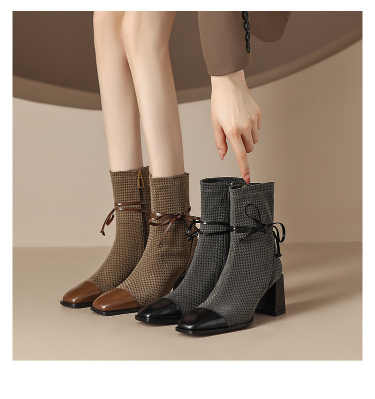 Women Martin Boots Designer Boots Womens Sense High Heel Woman Fashionable Wear Pointed Toe Triple Black Free shipping