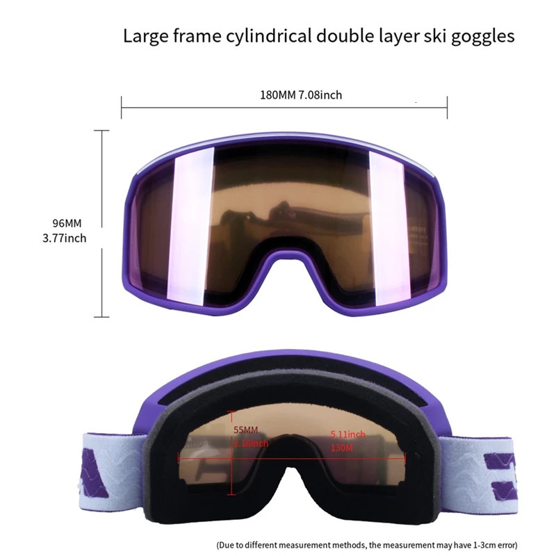 HJC Double Layers Anti-Fog Ski Goggles Snow Snowboard Glasses Snowmobile Eyewear Outdoor Sport Ski Googles gafas para nieve 240710