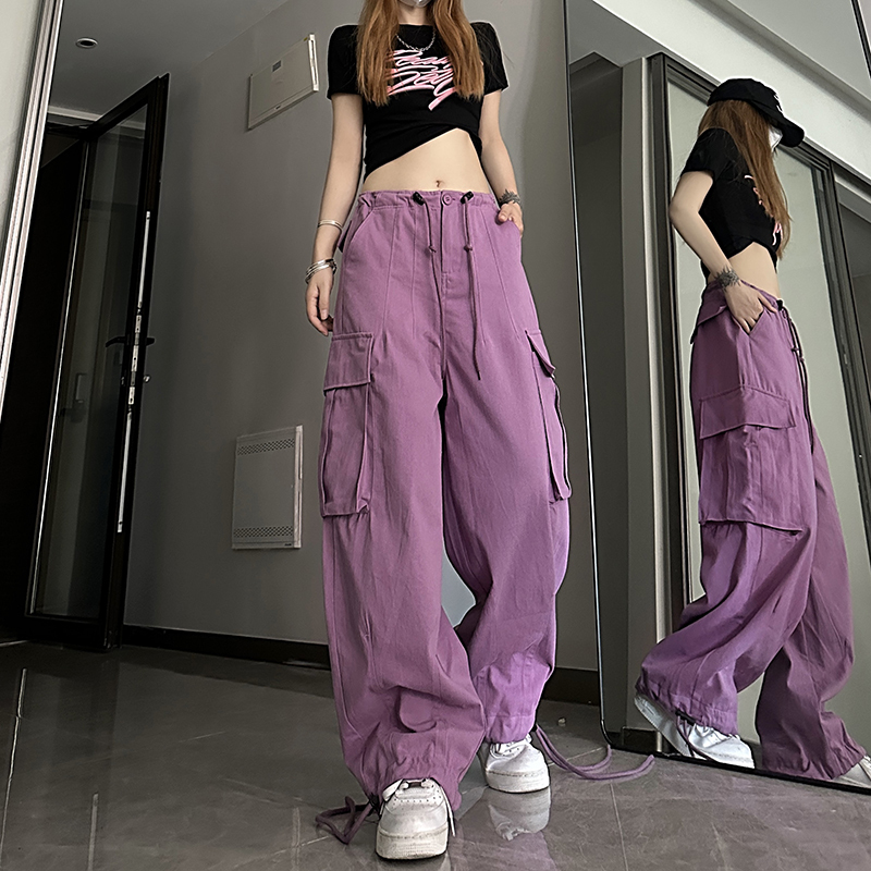 Neutral style work summer fat mm casual ice silk straight tube hanging wide leg pants for men and women F7.11#50