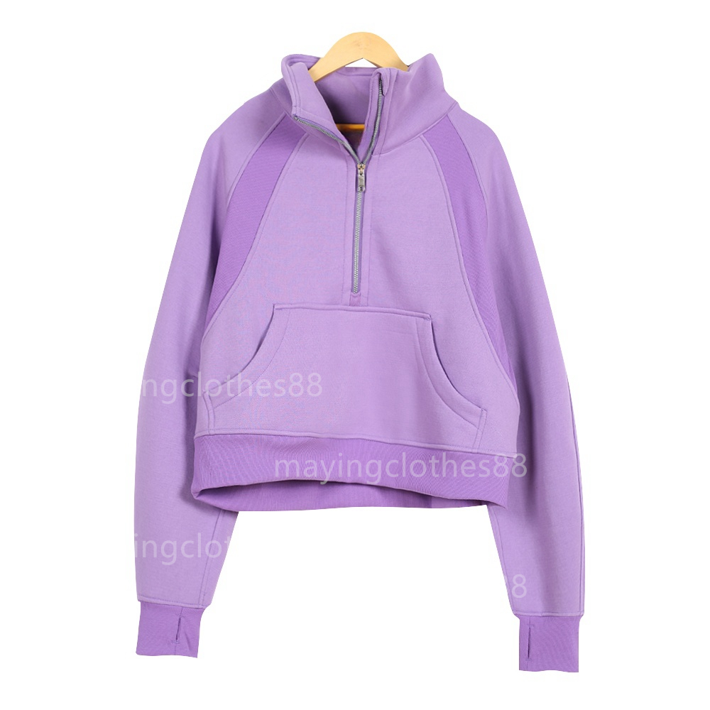 Hoodies Women Sport Hoodie Wear Sweatshirt Womens Hoodie Half Zip Sweatshirt Autumn Winter Thick Longslved Sport Full Zip Hoodie Pullover Ho L2510191E