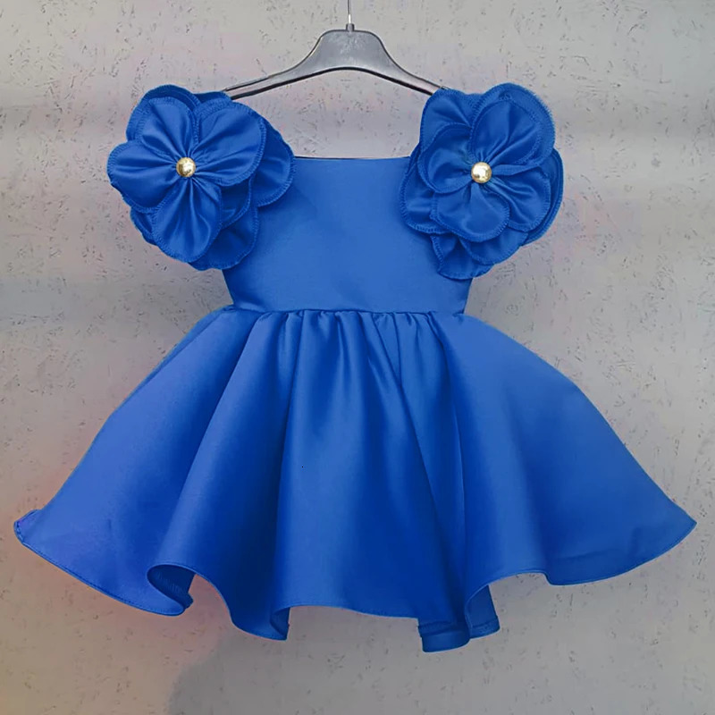 Baby Girl Dress Fashion Flowers Girls Dress 1st Year Birthday Party Baby Baptism Dress For Girls Princess Christmas Costume 240711