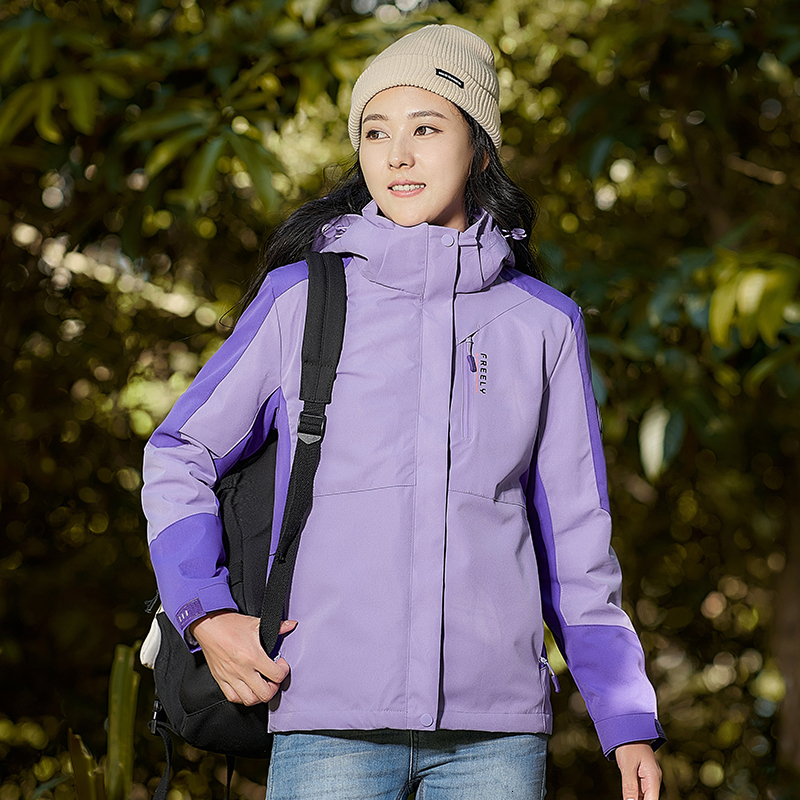 Men's and women's jackets, winter outdoor three in one detachable two-piece hiking suit, couple's casual windbreaker H7.11#106