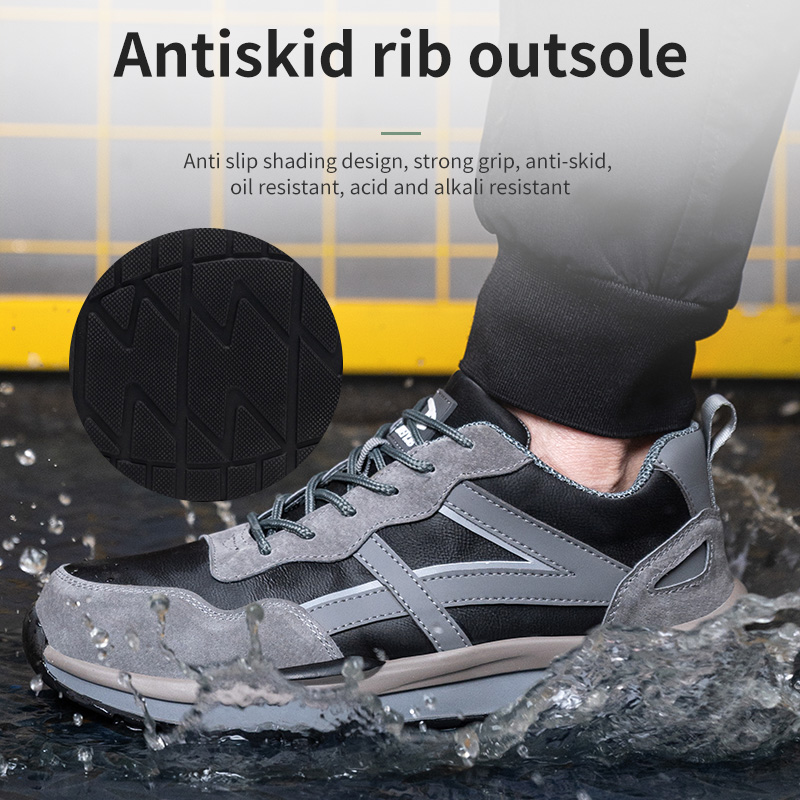 Safety Quality For Indestructible Anti-smash Anti-puncture Work Sneakers Men Steel Toe Shoes Protective f18f