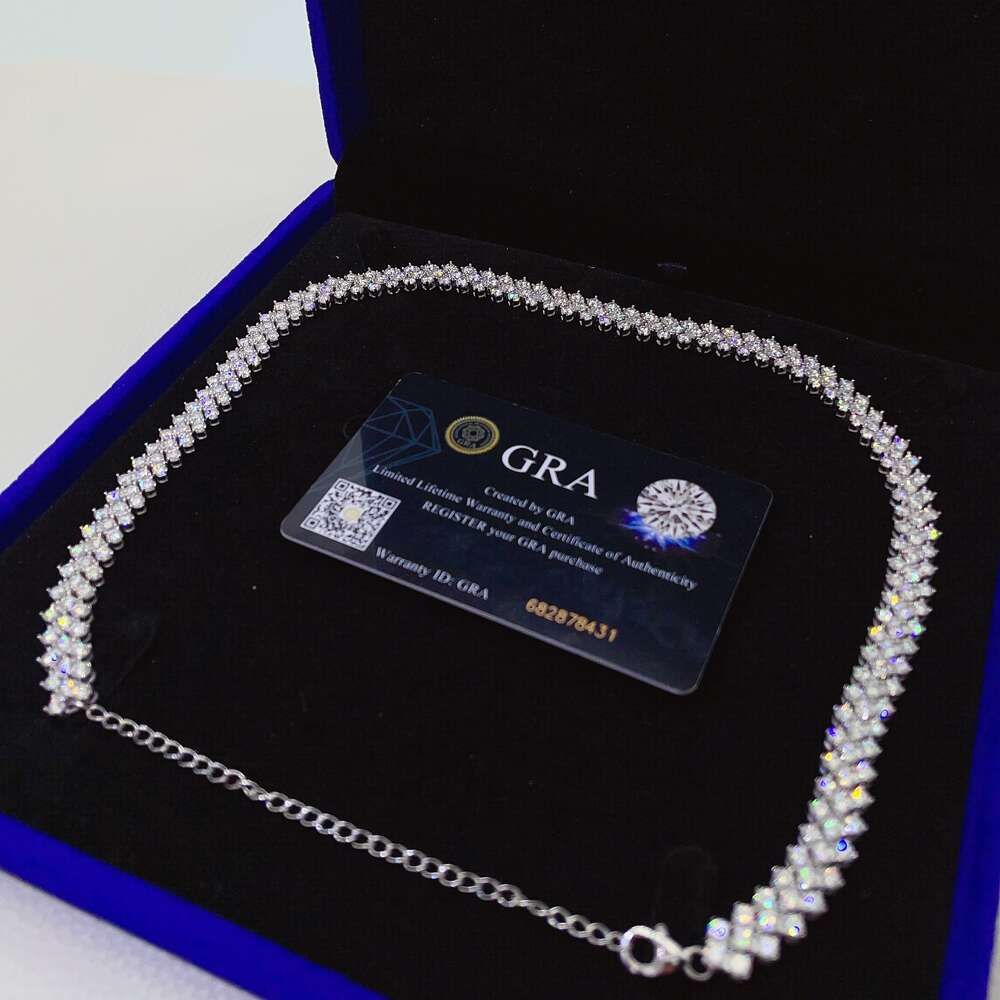 Moissanite Jewelry Hiphop Chain 10mm Cuban Mens Necklace Bling Iced Out Silver Cuban Link Chain in Stock