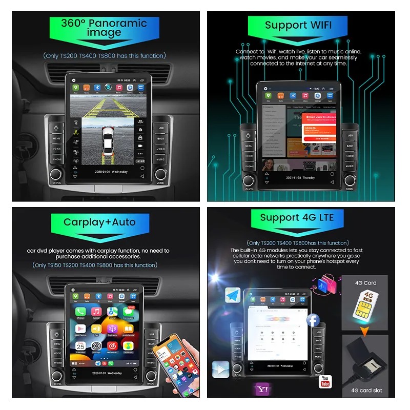 Car Video Multimedia Stereo Player Carplay Android 13 for Opel Antara 1 2006-2017 Tesla Style Navigation GPS Radio 2din BT