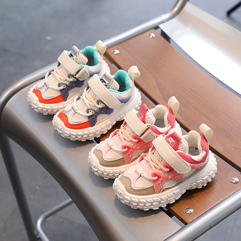 Children's women 1-6 3 years old, boys leather sports soft soles, non slip, toddler walking shoes, trendy shoes F711-25