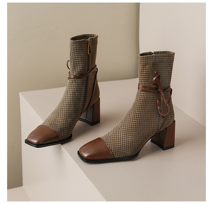 Women Martin Boots Designer Boots Womens Sense High Heel Woman Fashionable Wear Pointed Toe Triple Black Free shipping