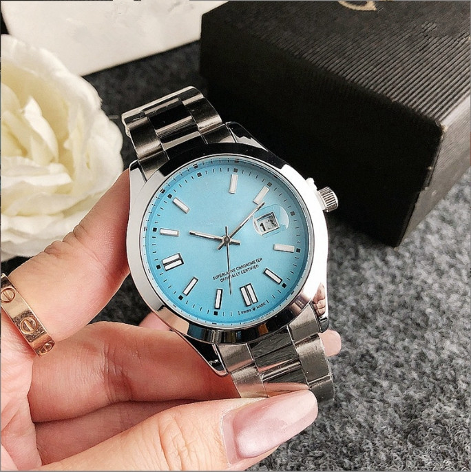 New High Quality Quartz Watches Brand Luxury Man Women Watch 40mm Gold Watch Auto Date Stainless Steel Black Dress watches Couple Gift Watch