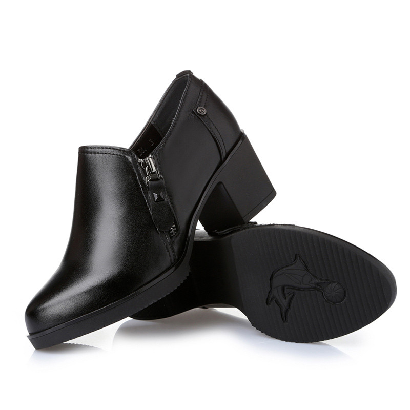 AIYUQI Ladies Shoes Genuine Leather 2024 Autumn New Large Size Womens Shoes Women High Heel Shoes Office shoes