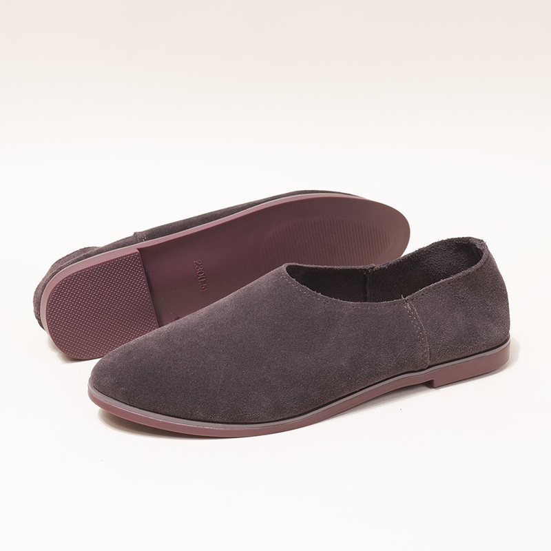 AIYUQI Ballet Flats Women Shoes Genuine Leather Large Size Pointed Toe Women Loafers