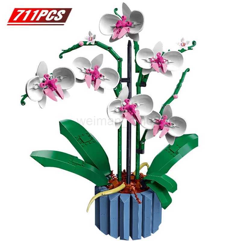 Orchid Flower Bouquet 10311 Plant Decor Building Set for Adults; Build An Orchid Display Piece for The Home or OfficeCL240711