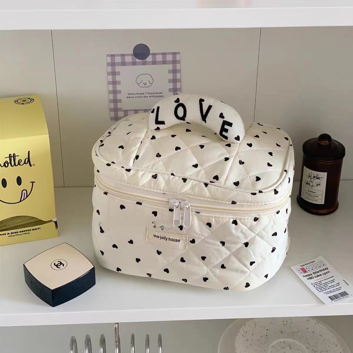 The tote bag Designer tote bag Advanced Student Puff Pillow Large Capacity Storage Makeup Bag Japanese High Beauty Pen Bag Travel Cosmetics