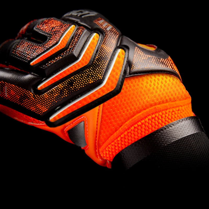 Men Kids Professional Soccer Goalkeeper Gloves Soft Full Latex Slip Strong Protection Football Goal Keeper Gloves 5 Finger Save 240710