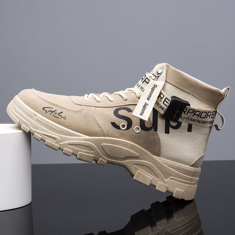 Thick 2024 Fashion soled New Comfortable Durable Explosive Short Sleeves Trendy and Versatile British Style Mens Boots Lhshoe