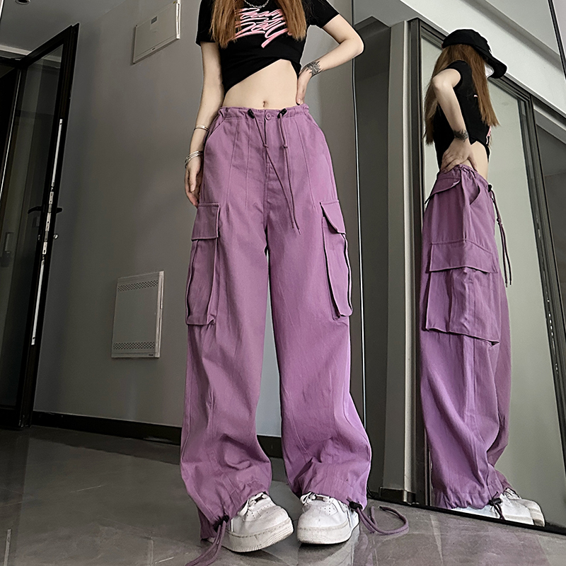 Neutral style work summer fat mm casual ice silk straight tube hanging wide leg pants for men and women F7.11#50