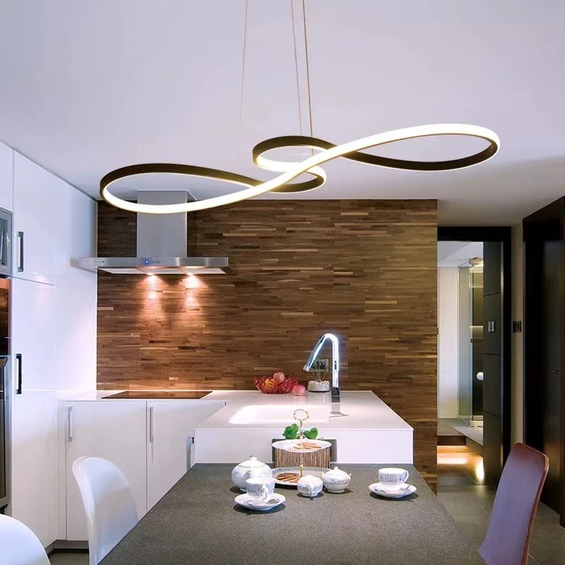 Modern Kitchen Pendant Lights Bar Table Dining Room Decor Hanging Lights Remote Kitchen Led Cord Pendant Lamp