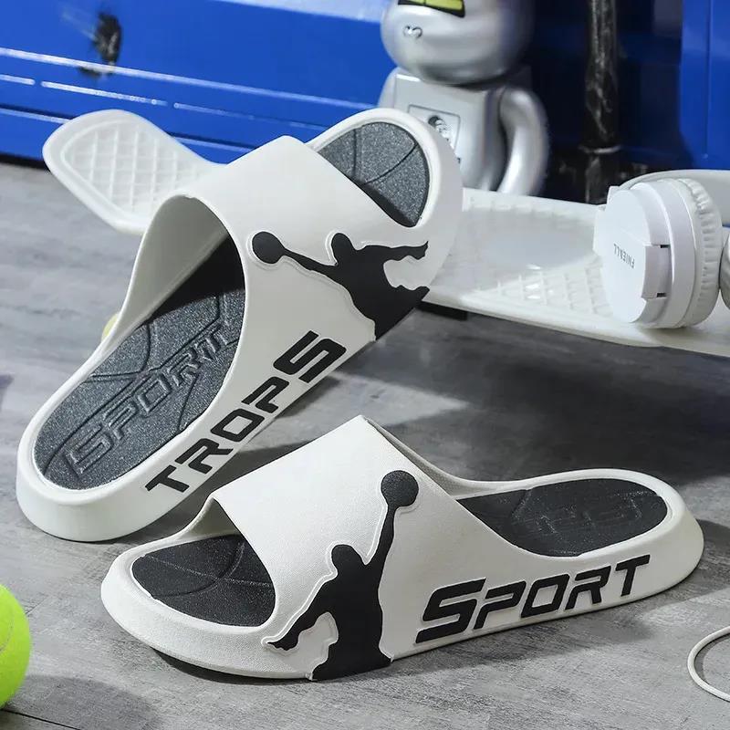 Slippers For Men With A Feeling Of Stepping On Feces In Summer Casual Sandals For Teenagers Outdoor Sports Basketball