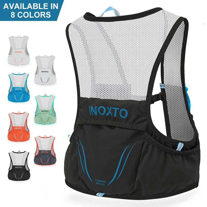 INOXTO Lightweight Running Backpack Hydration Vest Suitable for Bicycle Marathon Hiking ultra-light and portable 2L Water Bag 240627