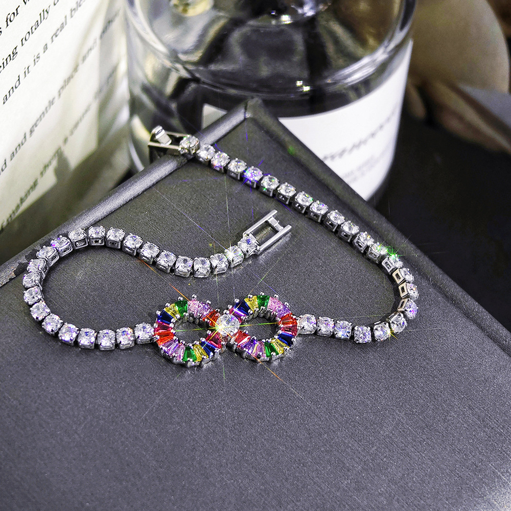 Jewellery High Quality Colorful Zircon Numeric Symbols Bangle with Crystal Rhinestone Party Gift Accessories for All Occasions Textured Statement Jewe