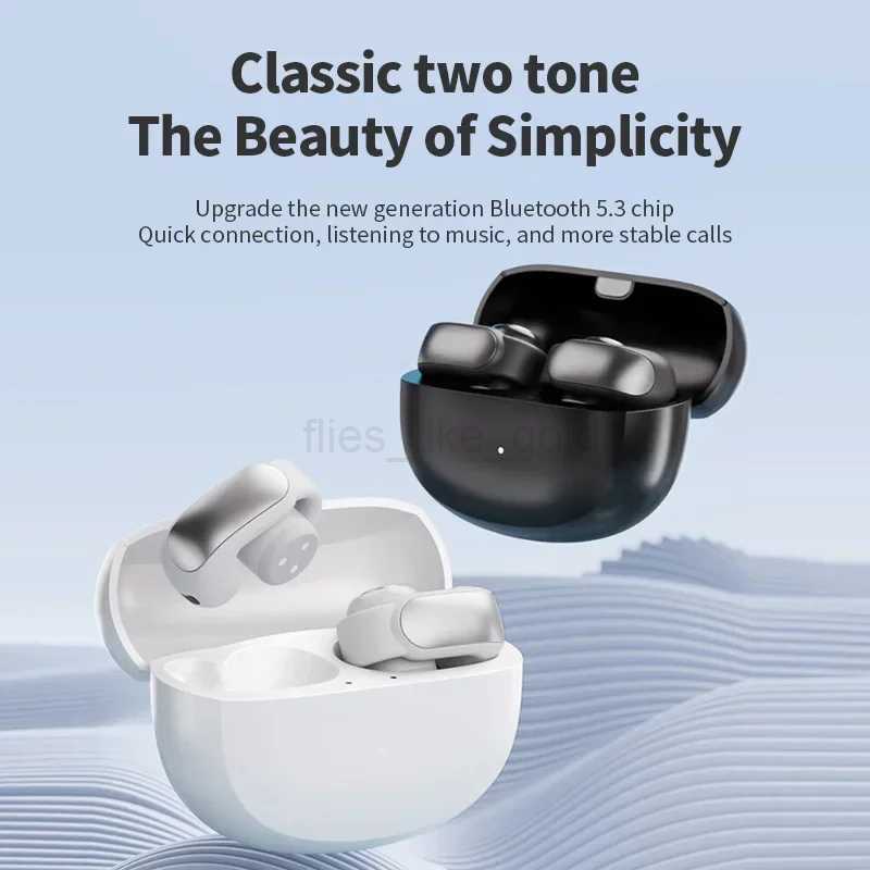 V12 Earclip Wireless Earphone Bluetooth5.3 Headphones TWS Sports Gaming Headset Open Ear Earring Touch Control Earbuds With MicM240711