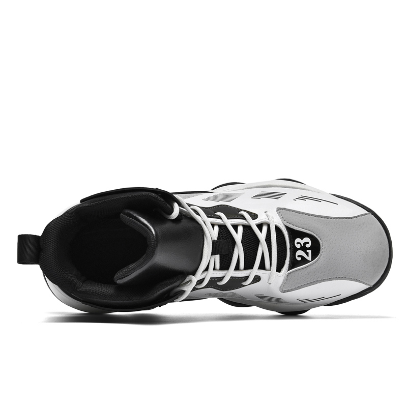 Men Mircofiber Leather High Top Basketball Shoes Sneakers Sports Basket Homme Plus Big Size 48 49