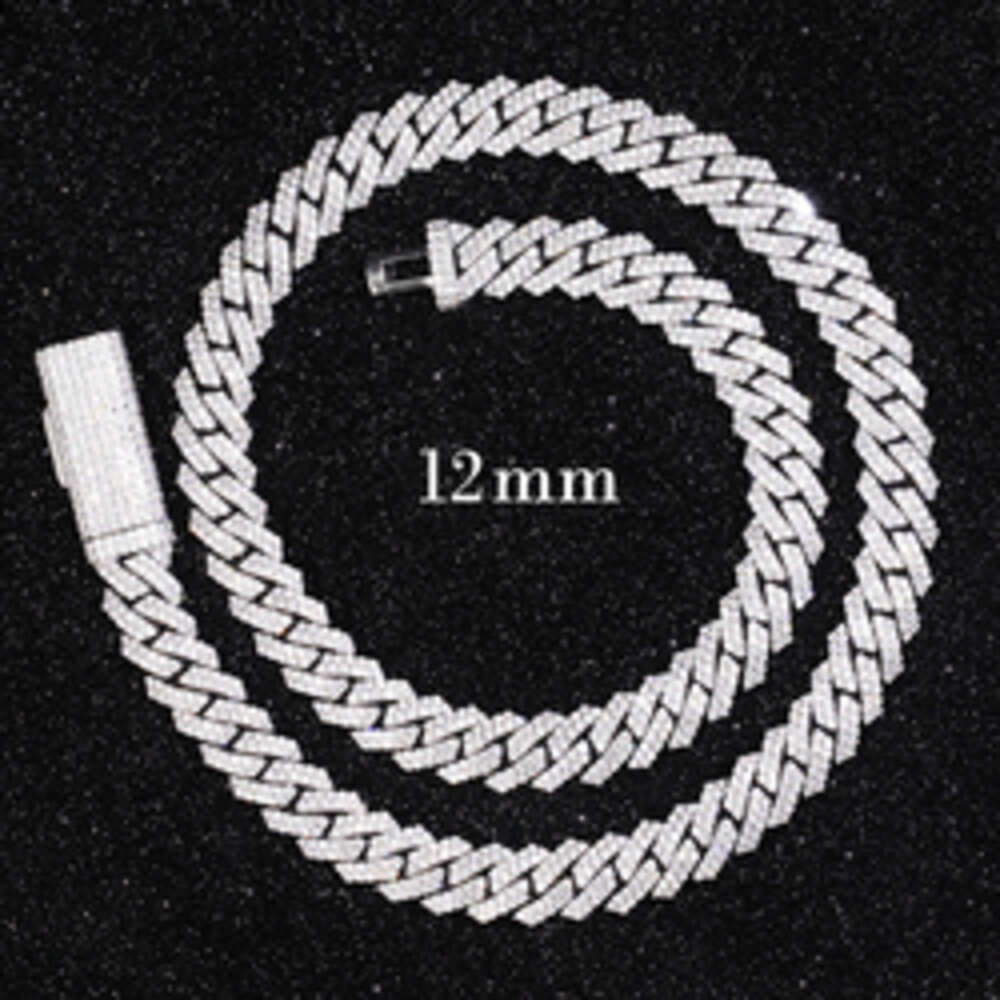 Customized Design Cuban Chain 10mm-15mm with Bg d Vvs Moissanite Dia Rapper Hiphop Necklace k Jewelry