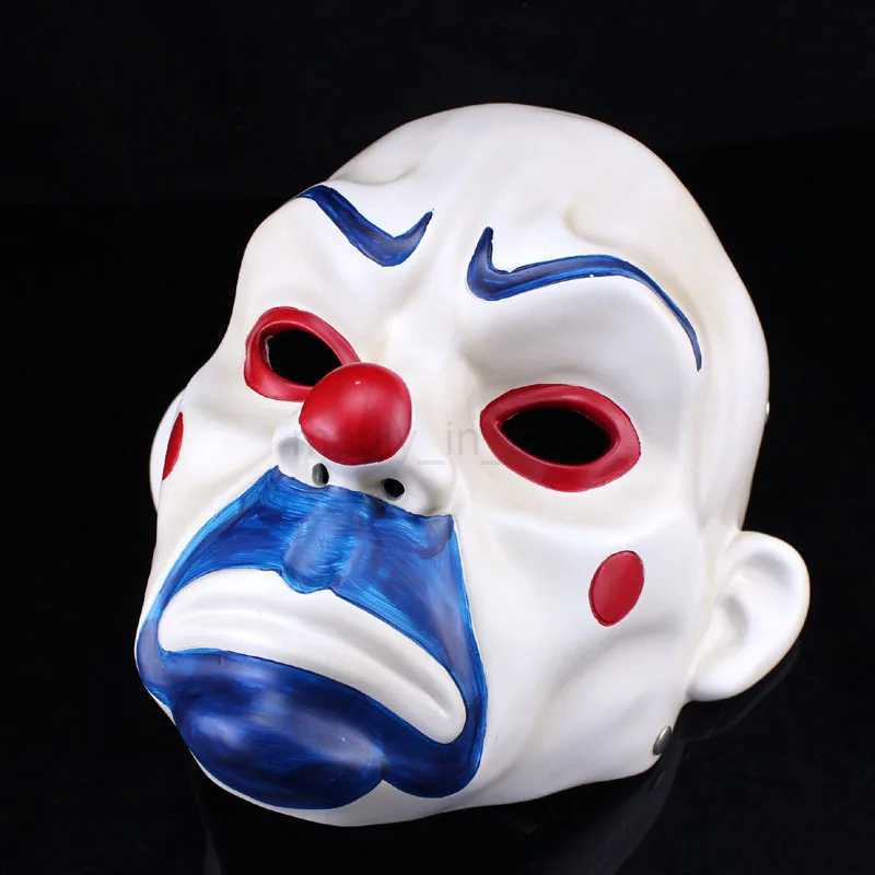 Resin Mask Halloween Clown Robber Mask Sadness Joker Film MaskM240711