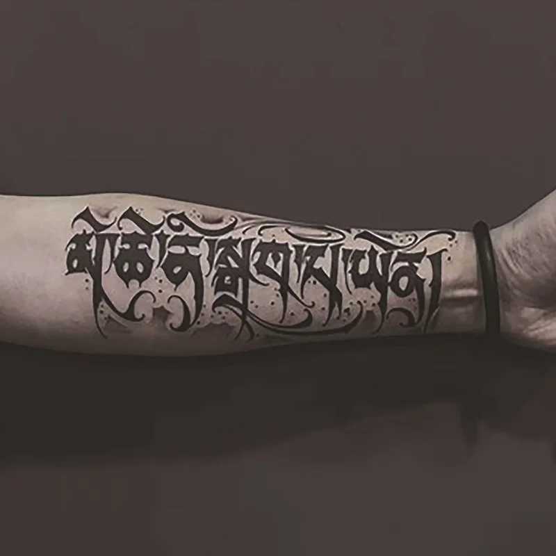 Long Lasting Temporary Tattoo Stickers Men Arm Sleeve Body Painting Juice Ink Fake Tattoo For Male Adult Semi Permanent TattoosB240712