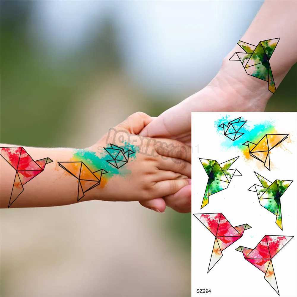 Pencil Sketch Dinosaur Small Temporary Tattoos For Kids Girls Dandelion Whale Unicorn Fake Tattoo Sticker Back Arm Tatoos PartyB240712