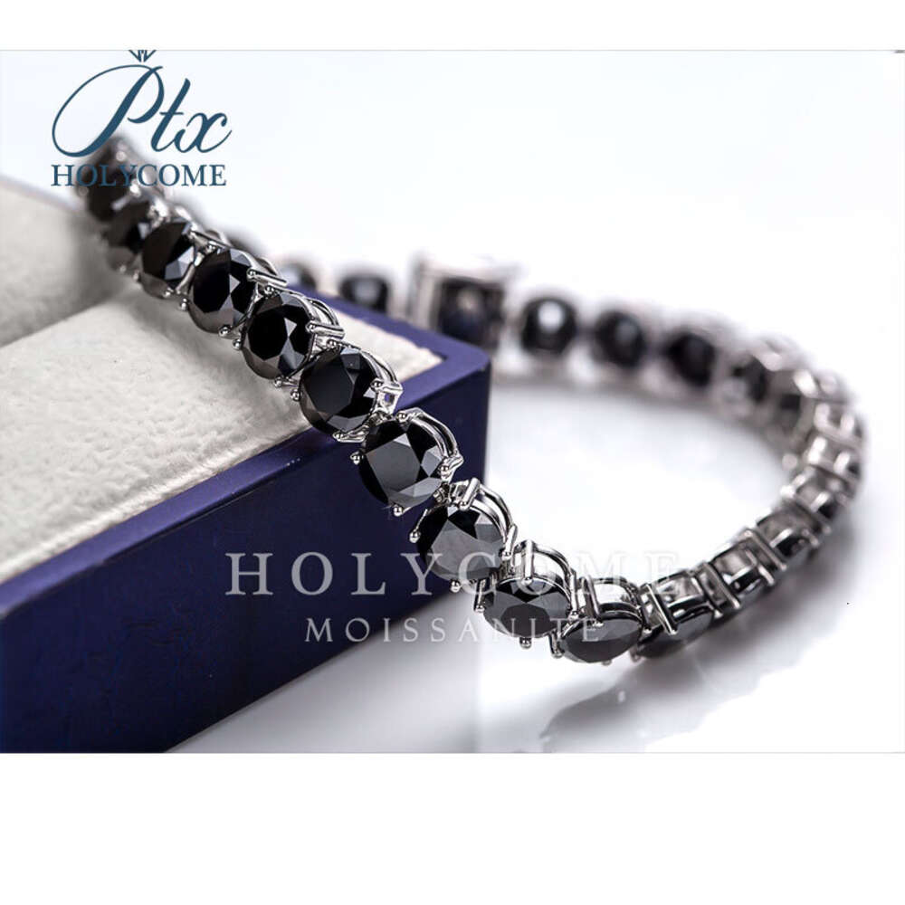 Ay Def Vvs1 Black Round Bracelet Silver 15cm-20cm Pass Moissanite Diamond Tester Gra Certificated Holycome Reddit