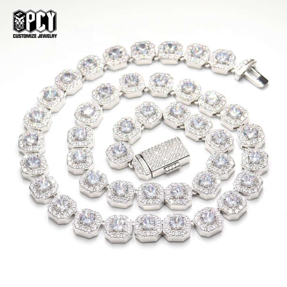Custom Mens Baguette 12mm Dia Cluster Tennis Chain k Vvs Moissante ks Rapper Hip Hop Jewelry with Gra Certification