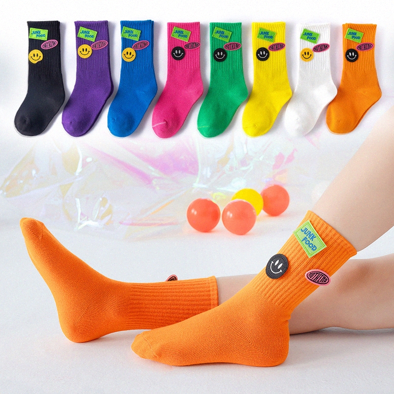 kids Socks boys girls sock multi color candy color long tube socks yellow blue pink white black green socks3Iqc#