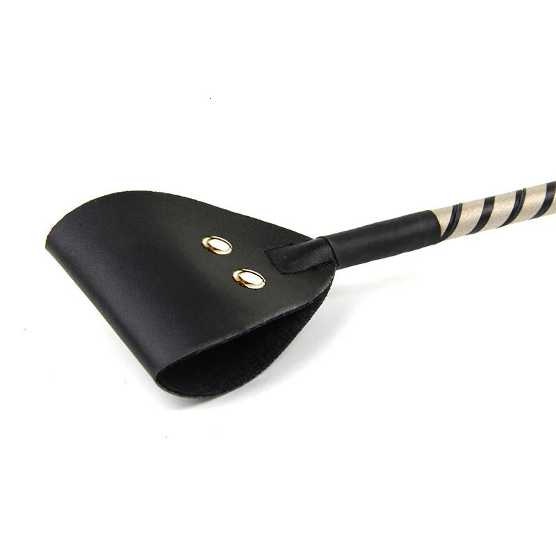 53CM Electronic Pulse Horse Whip Electric Shock Whip Leash Leather Slave Spanking Paddle Flogger Equestrian Riding Bat 240624