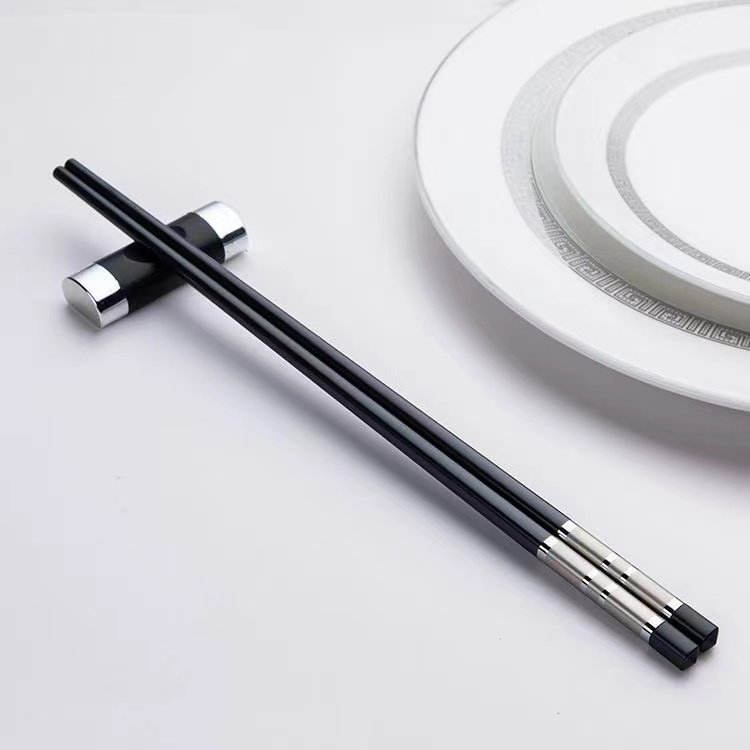 Elegant High Temperature Resistant Alloy Chopsticks (Set of Ten Pairs) - BPA-Free, Safe for Daily Meals