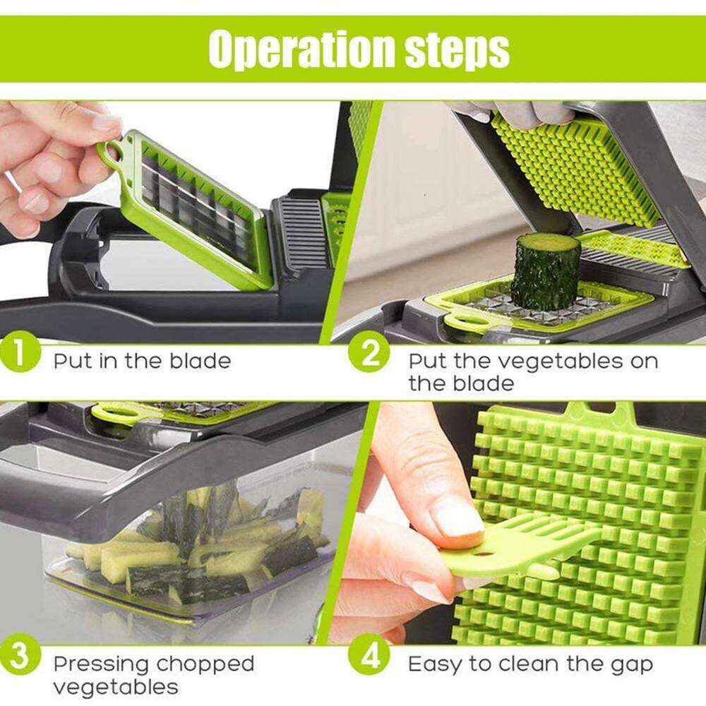 Evenly Vegetable 15in1 Cut with Storage Box Shredding Slicing Grating Dicing Multi-purpose Fruit Cutter Kitchen Supplies 4.23 ter