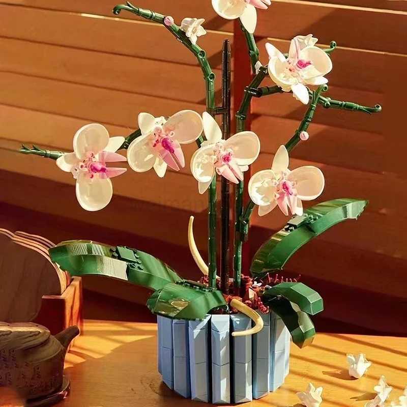 Orchid Flower Bouquet 10311 Plant Decor Building Set for Adults; Build An Orchid Display Piece for The Home or OfficeCL240711
