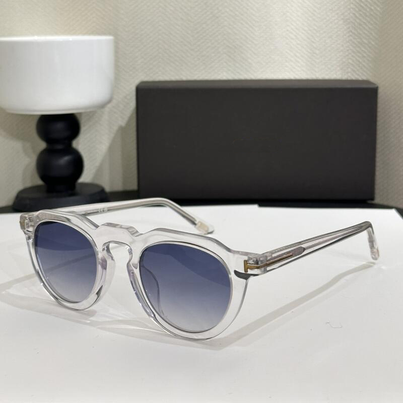 5A Eyeglasses FT748 FT755 FT1129 Round Horn Sunglasses Discount Designer Eyewear For Men Women 100% UVA/UVB With Glasses Box Fendave