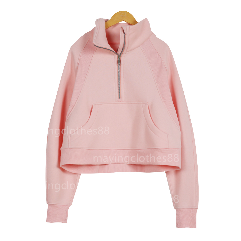 Hoodies Women Sport Hoodie Wear Sweatshirt Womens Hoodie Half Zip Sweatshirt Autumn Winter Thick Longslved Sport Full Zip Hoodie Pullover Ho L2510191E