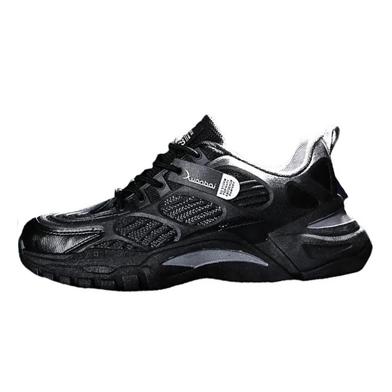 Free shipping summer new fabric breathable thick soled white shoes trendy and stylish high and low top casual sports shoes for men
