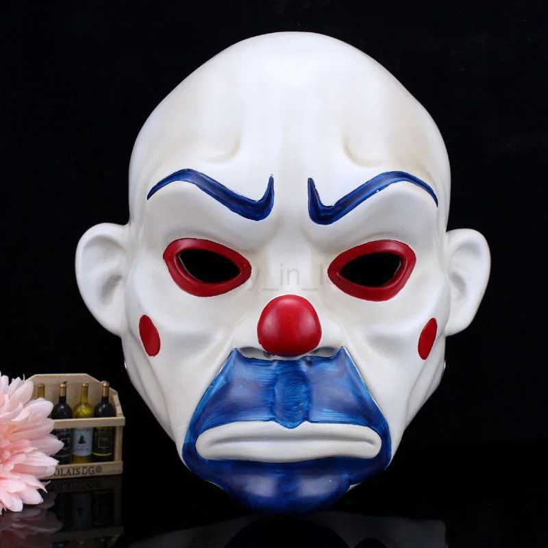 Resin Mask Halloween Clown Robber Mask Sadness Joker Film MaskM240711
