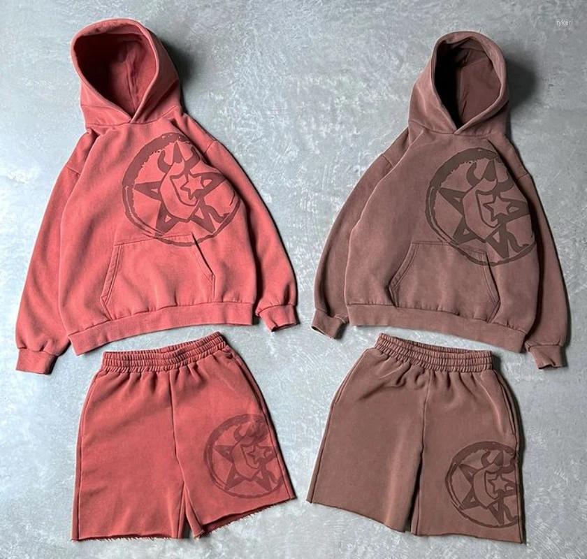 Womens T Shirts Vintage Religious Print Pattern Hoodie Set 2024 American Street Hip Hop Clothes For Men And Women My Body Choice