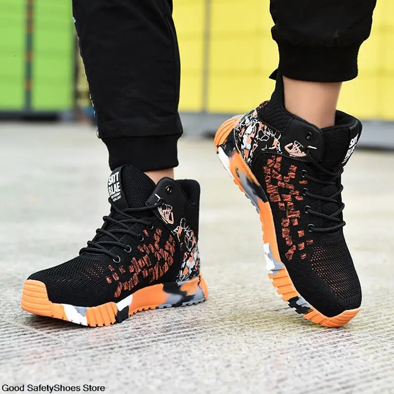 Steel Toe Safety Shoes Men lightweight Indestructible New Boots Anti-puncture Work Sneakers Male 240703