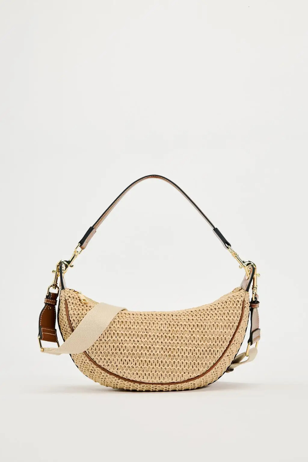 Ladies Summer Straw Woven Crossbody Bag Women Beach Holiday Shopping Woven Shoulder Handbag Messenger Purses for Women Bags 240710